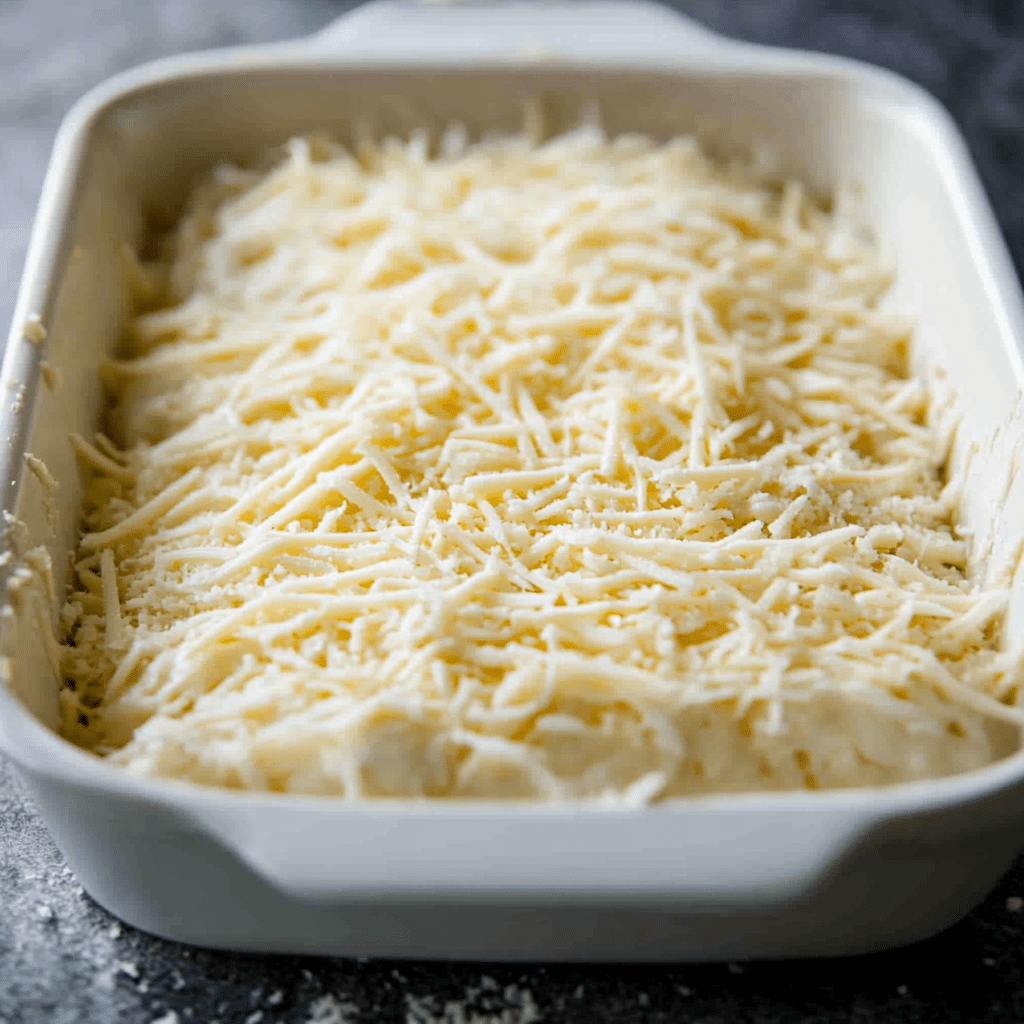cheese topping before baking