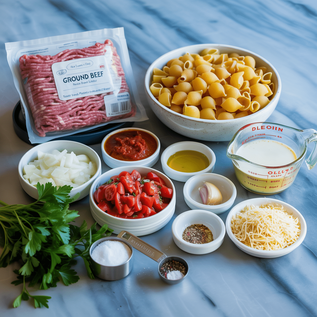 Beef pasta recipe ingredients
