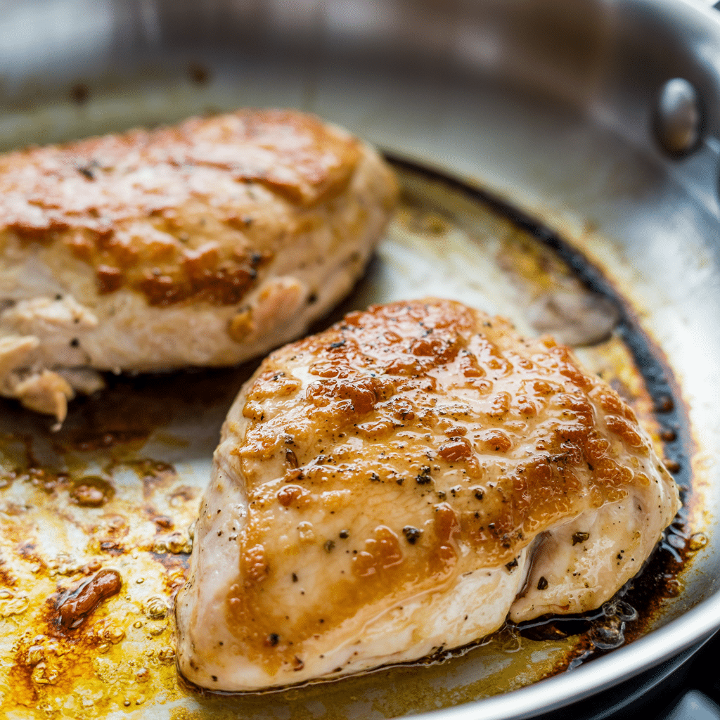 seared chicken cooking skillet chicken pasta recipe