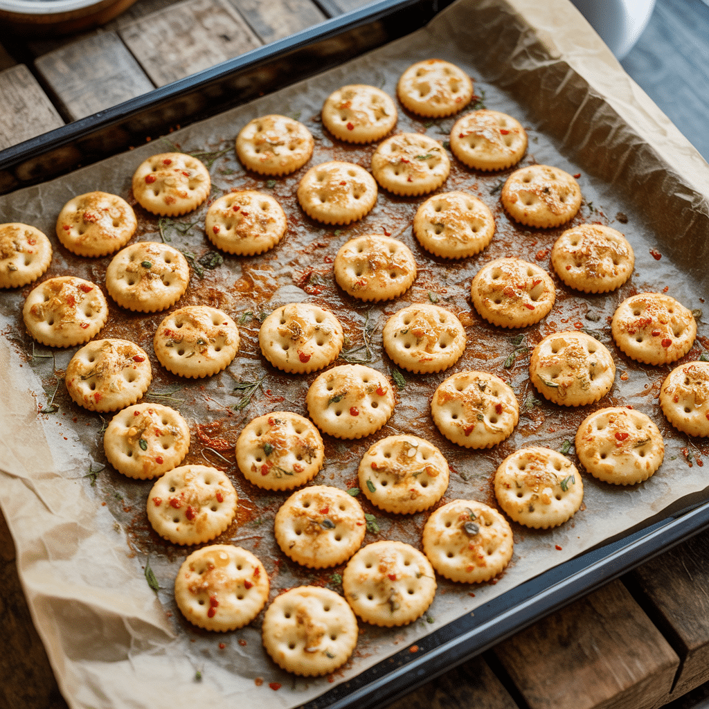 Ranch Ritz Crackers Ready for Baking
