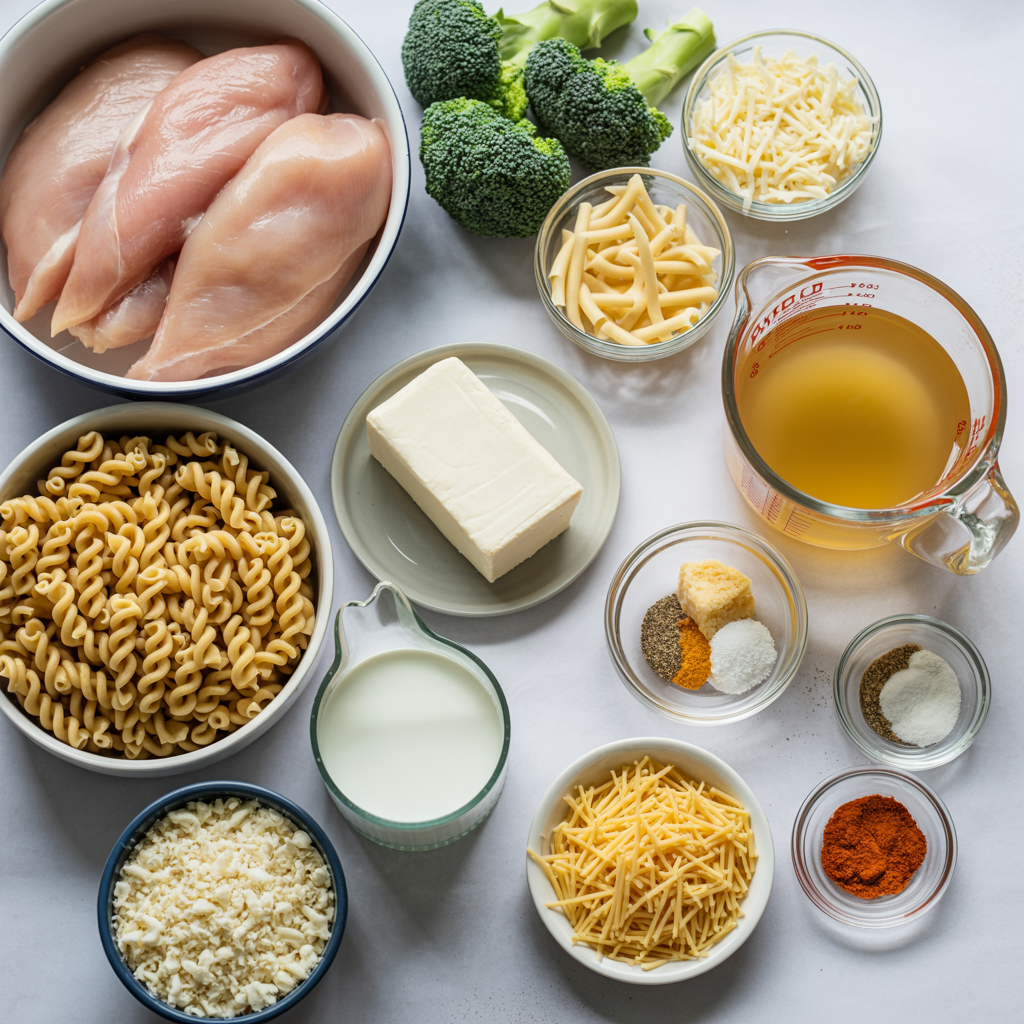 chicken broccoli pasta casserole ingredients
