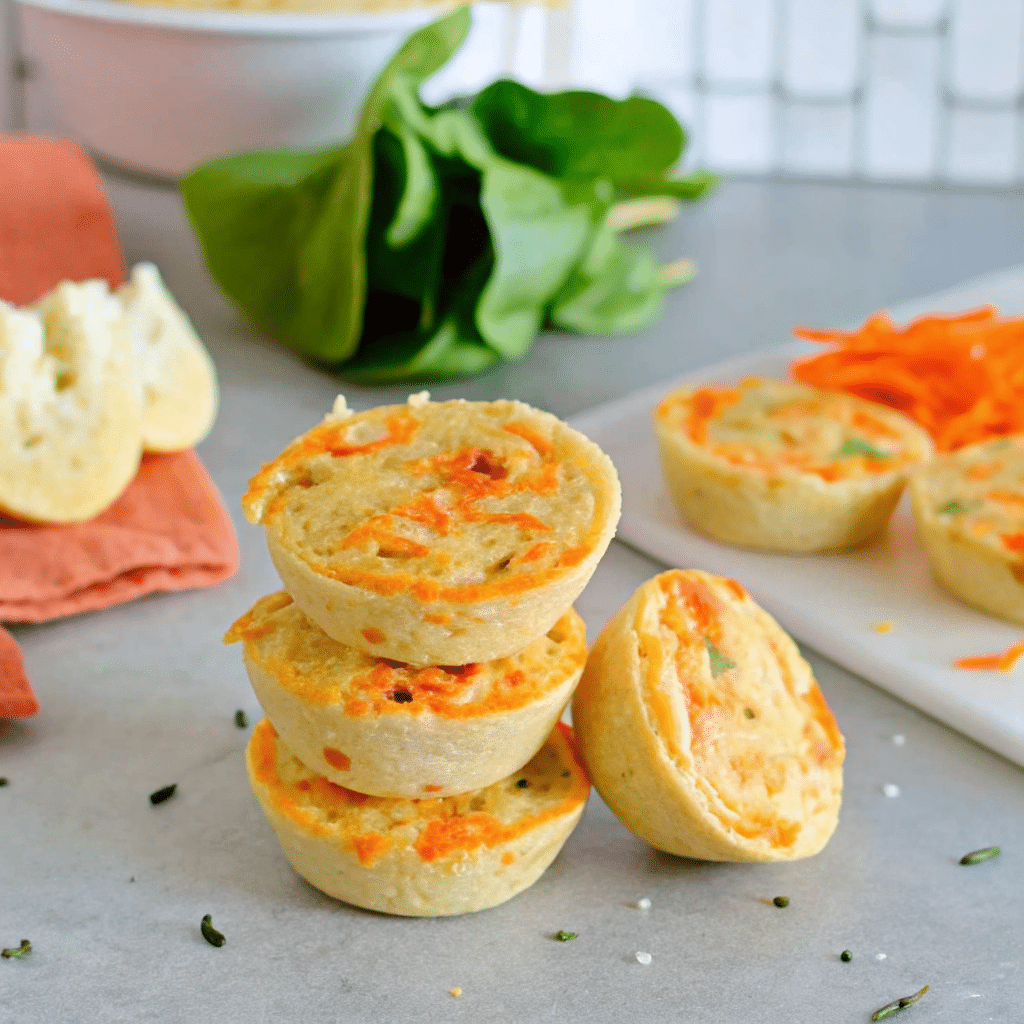 Cottage cheese egg bites served for breakfast