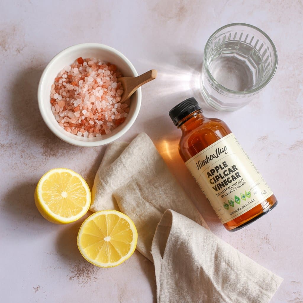 ingredients for homemade Mounjaro recipe with pink salt