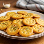 Ranch Ritz Crackers in white plate