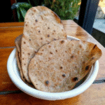 Sourdough crisp bread on rustic table