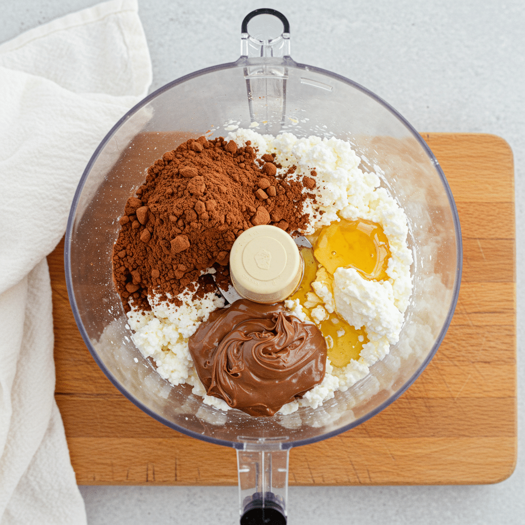Spreading high protein cottage cheese fudge mixture