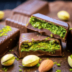 Dubai chocolates at Costco slice on table