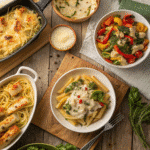 Collection of best pasta recipes including creamy, baked, and salad dishes