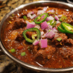 Texas style chili recipe bowl