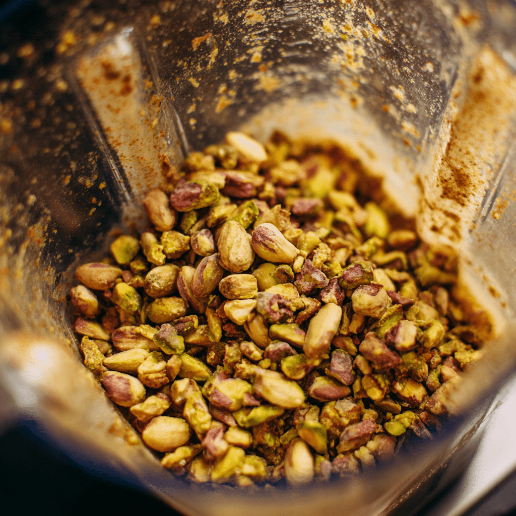 Blending Pistachio Cream.