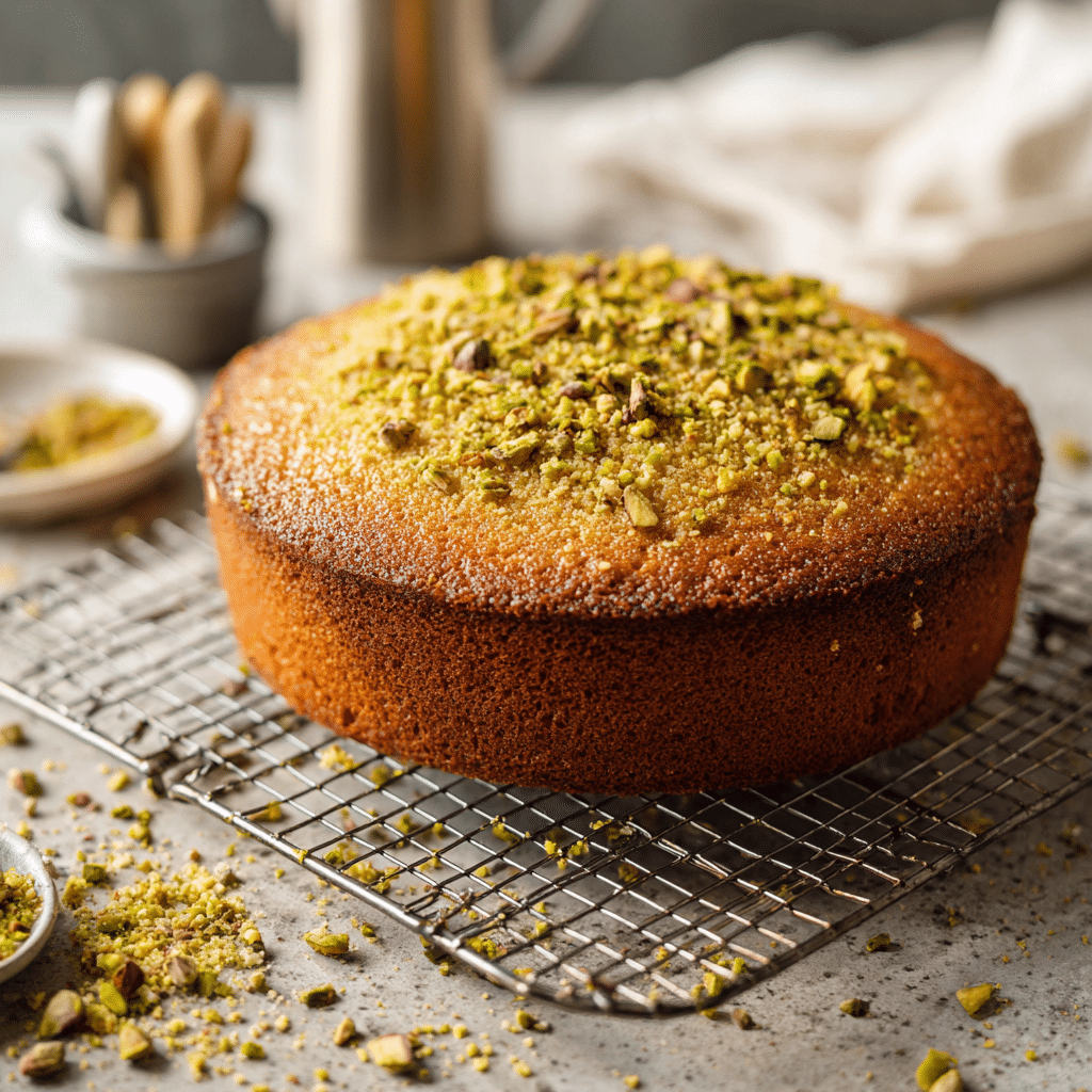 Pistachio Cake Mix Recipe: The Ultimate Moist Homemade Treat 11 cooling pistachio cake