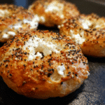 cottage cheese bagels fresh stack