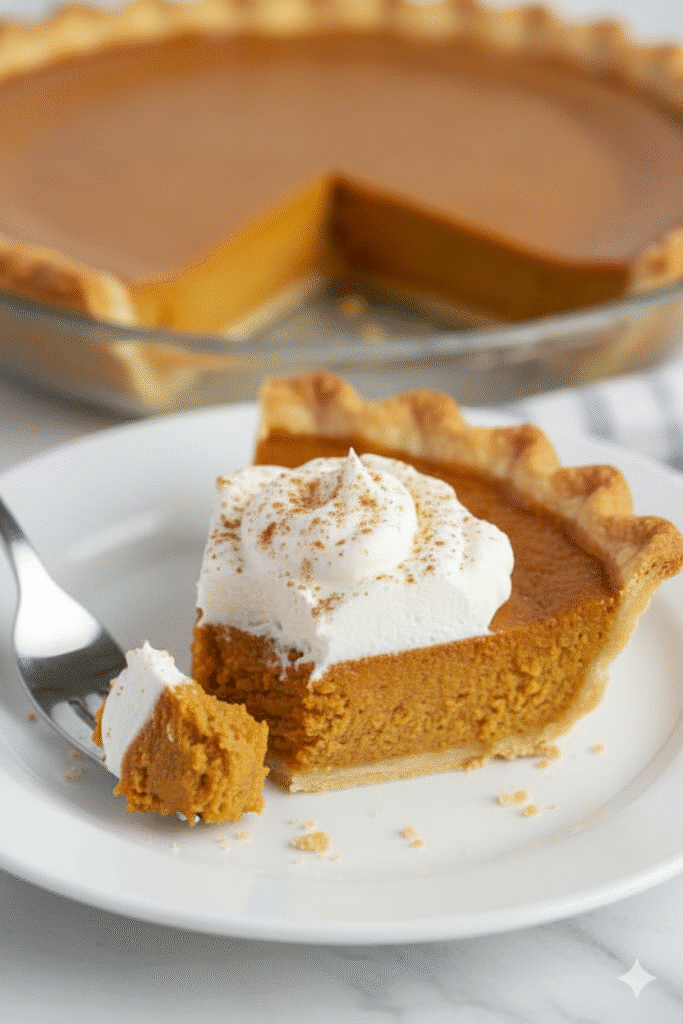Homemade pumpkin pie fresh